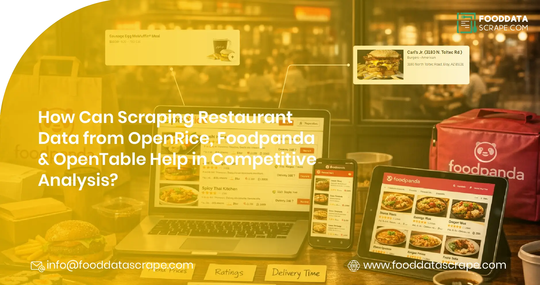 How Can Scraping Restaurant Data from OpenRice, Foodpanda & OpenTable Help in Competitive Analysis?